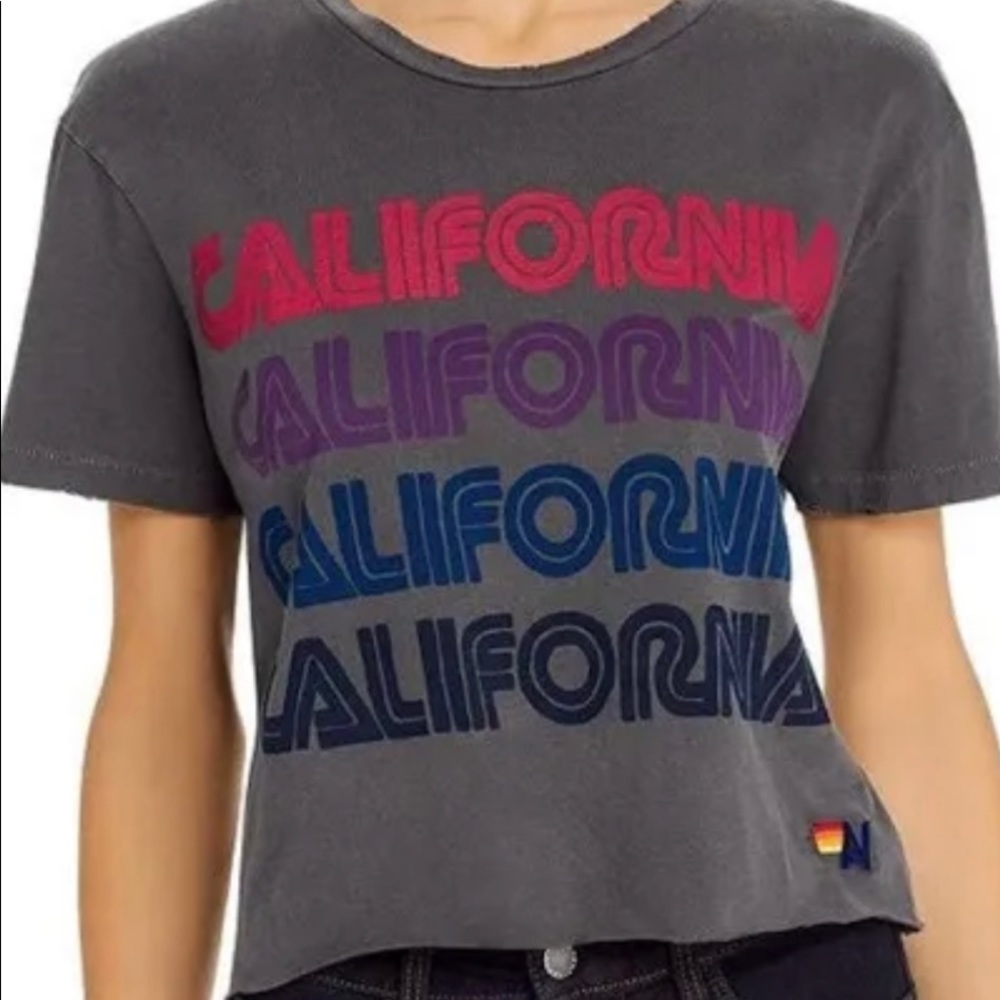 Aviator Nation Unisex California Boyfriend Repeat Graphic Tee Shirt. Size M